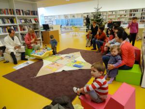 Intérieur de la médiathèque